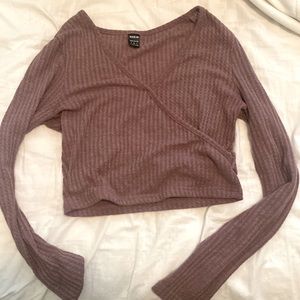 Small long sleeve purple top